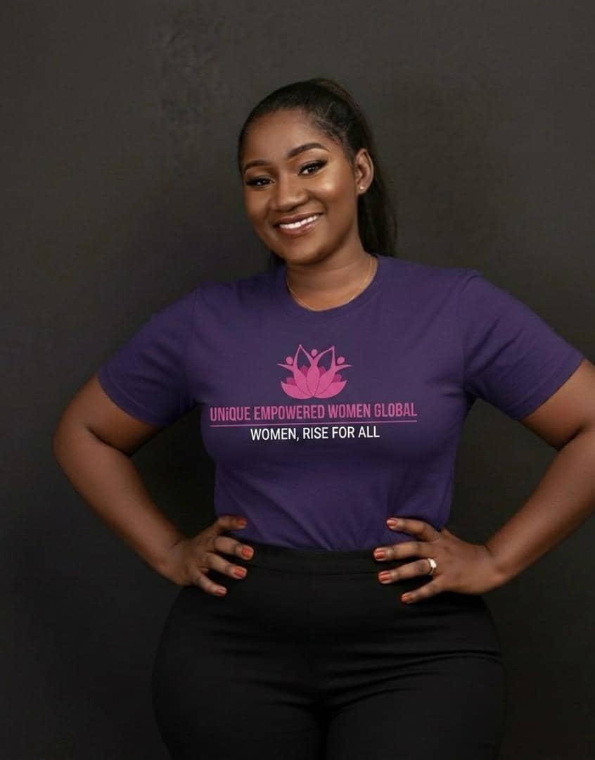 Volunteer in a UEWG branded tee
